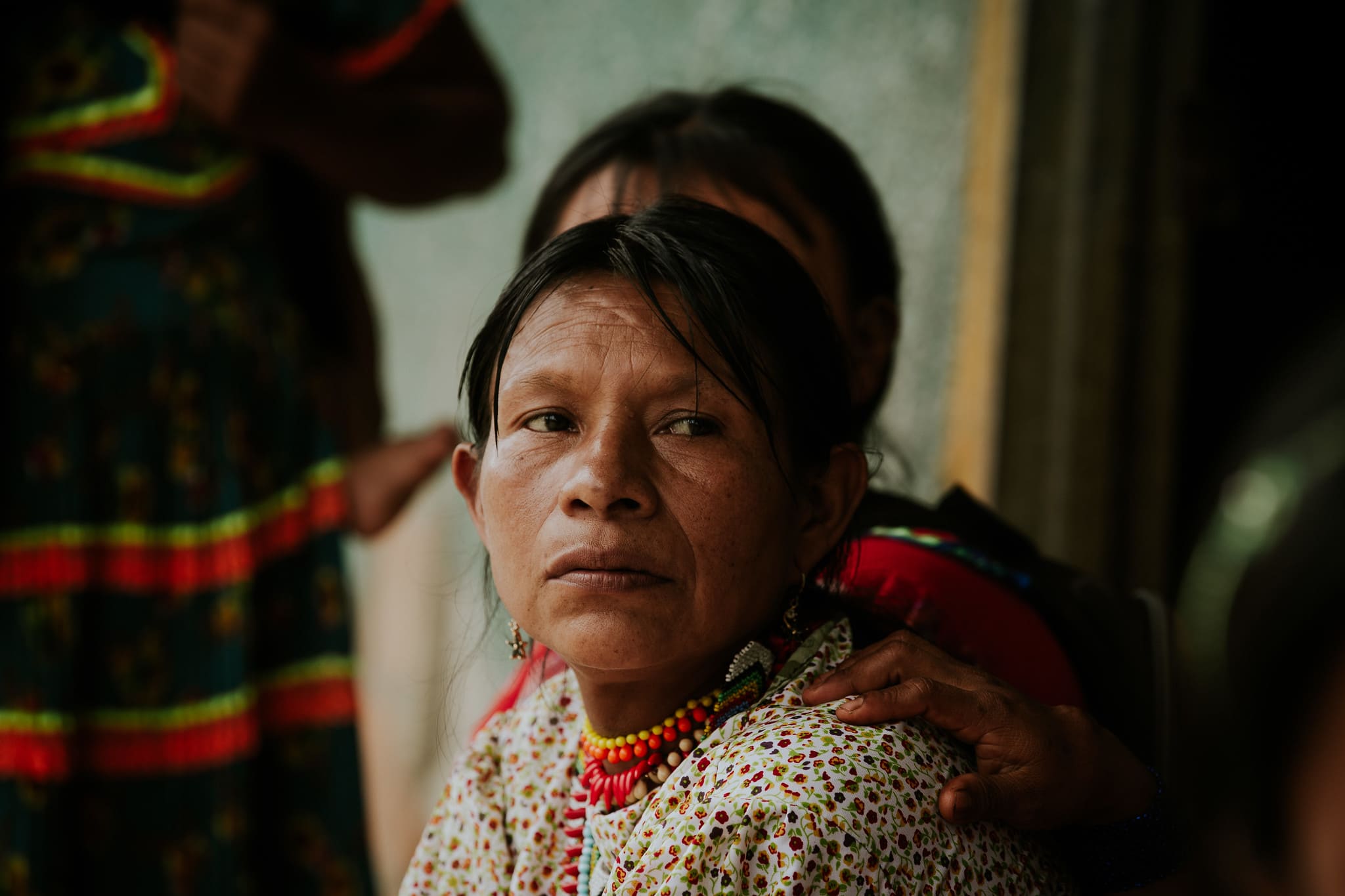 Rostro de mujer indígena de la Comunidad de Alto Andágueda