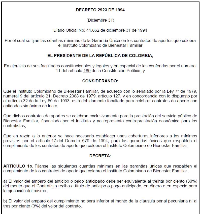 decreto2923 de 1994