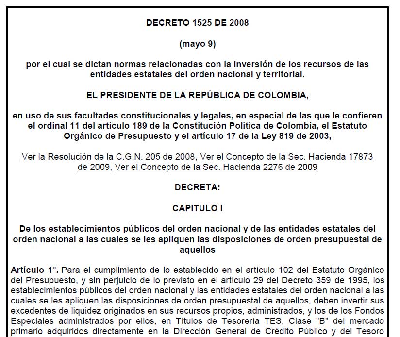 decreto 1525 2008