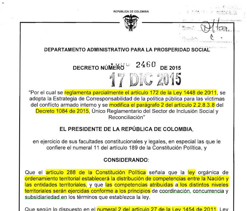 decreto 2460 2015