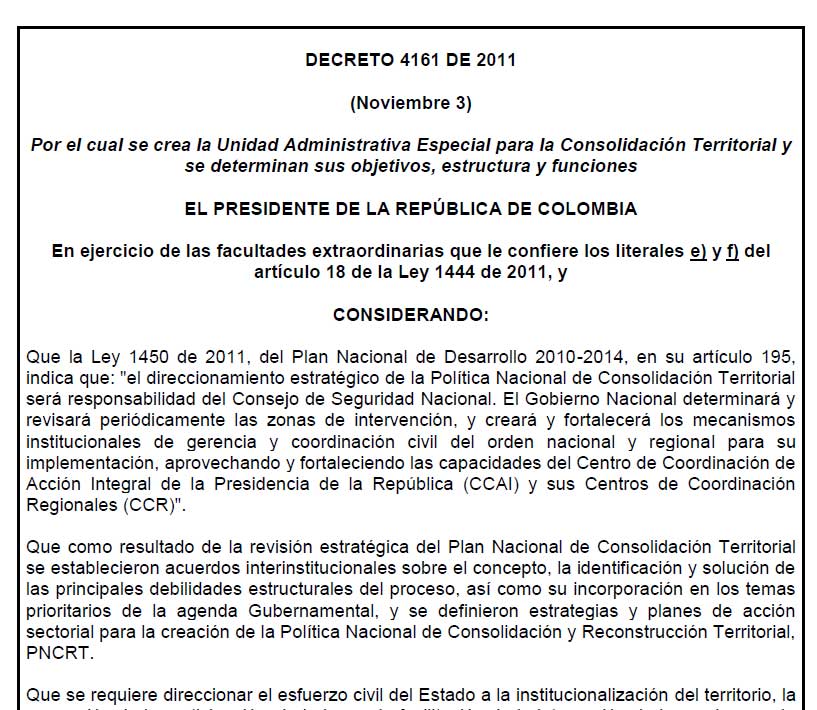 decreto 4161 2011