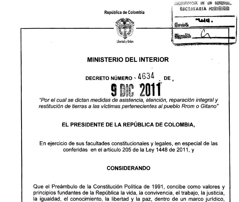 decreto 4634 2011