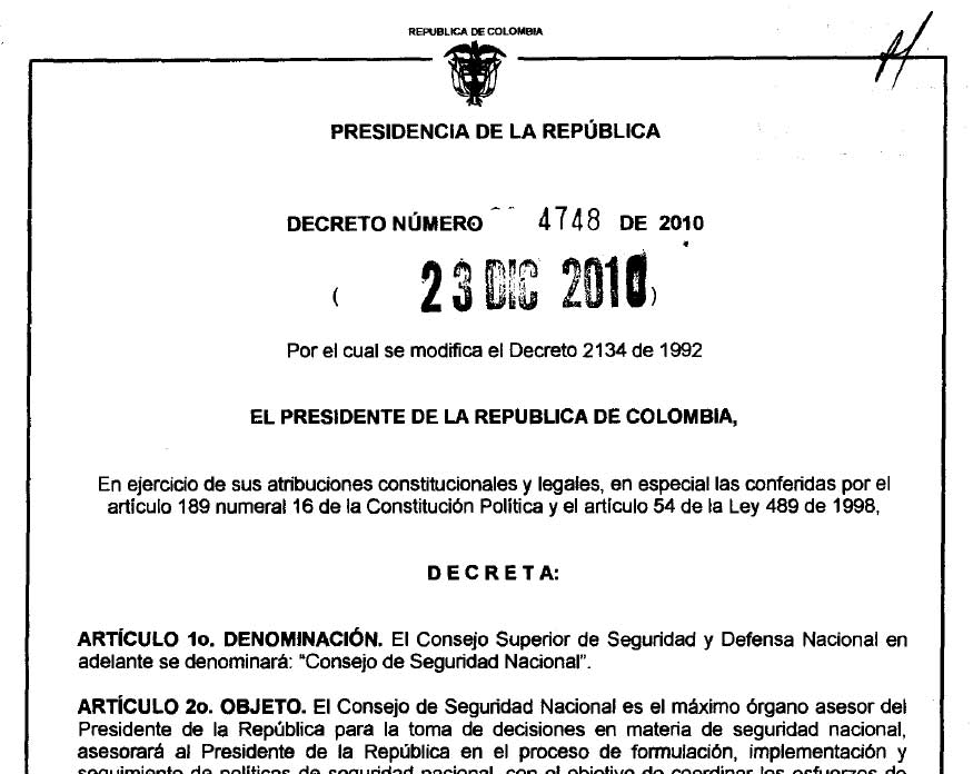 decreto 4748 2010