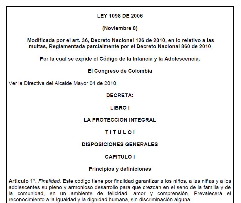ley 1098 2006