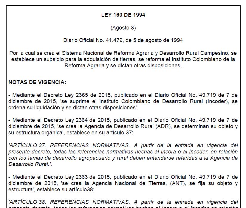 ley 160 1887