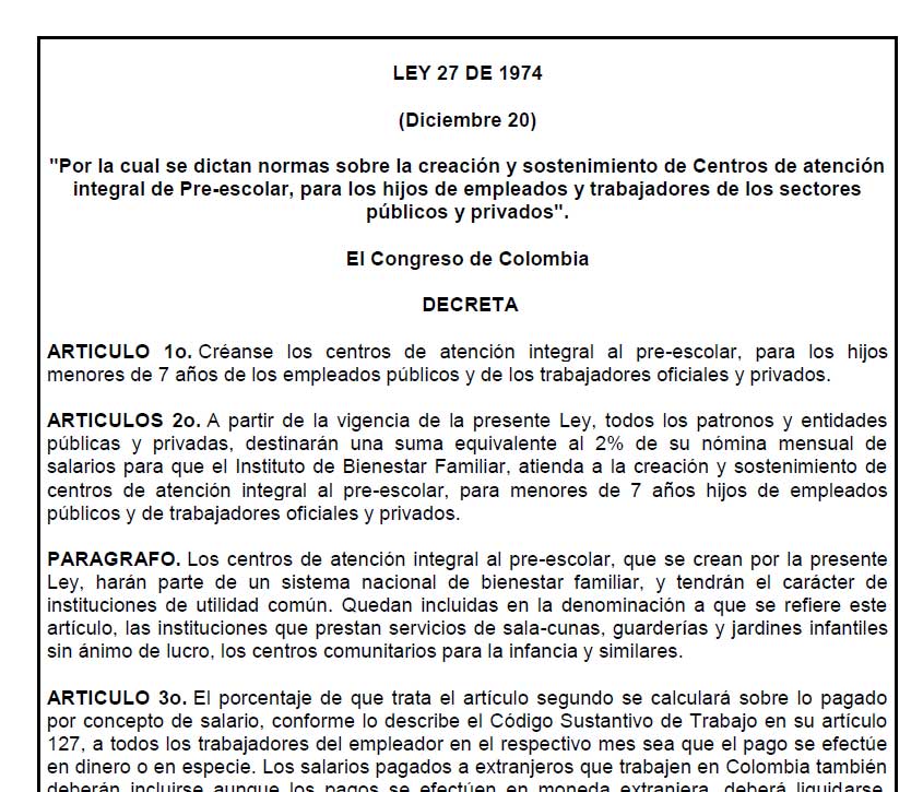 ley 27 1974