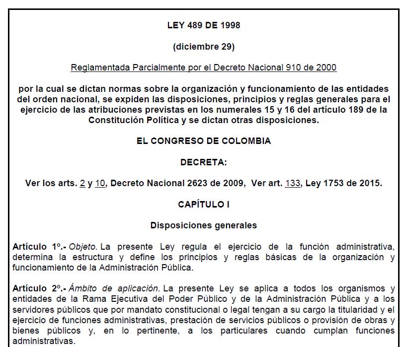 ley 489 1998