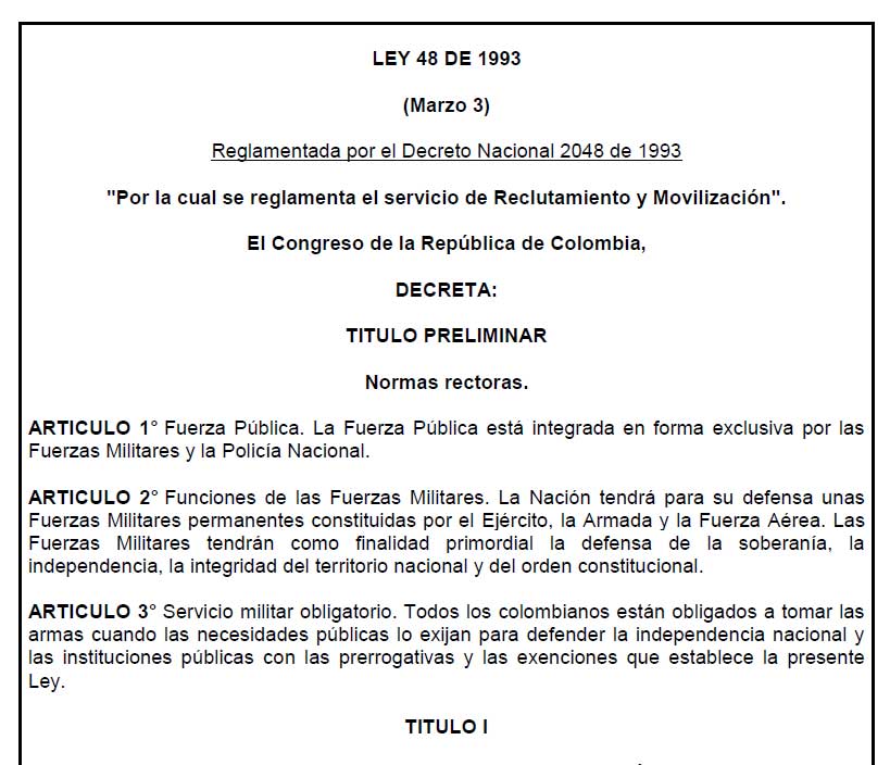 ley 48 1993