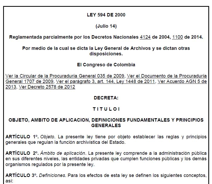 ley 594 2000