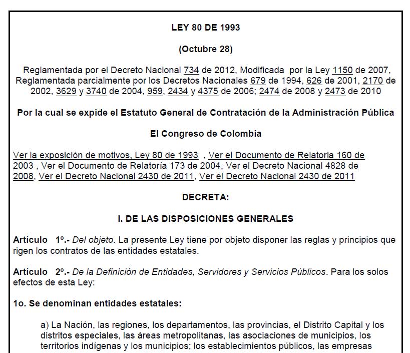 ley 80 1993