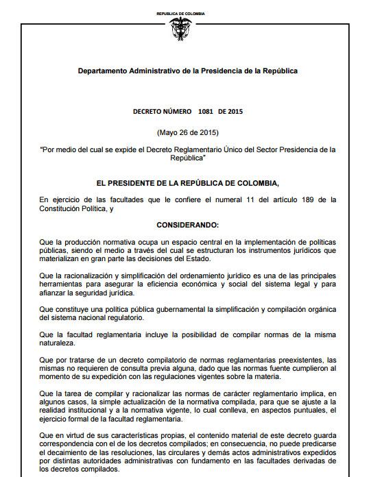 decreto1081de2015