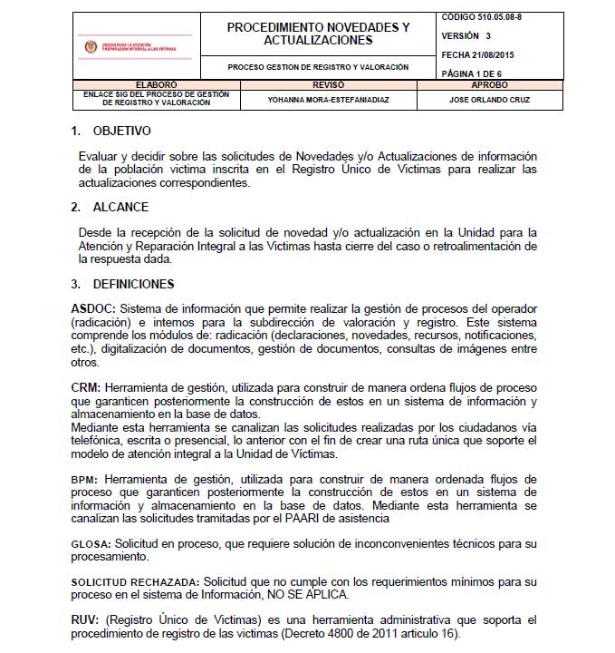 procedimientonovedadesactualizaciones