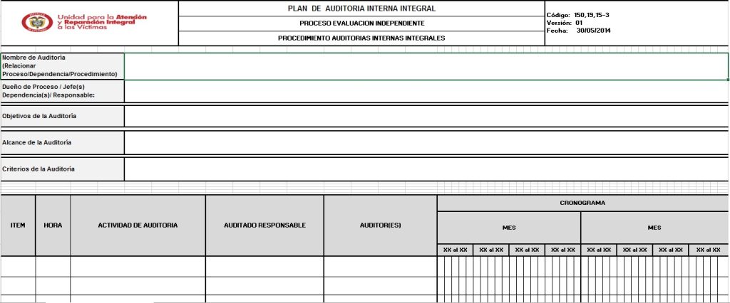 Formato Plan de Auditoria Interna Integral v1