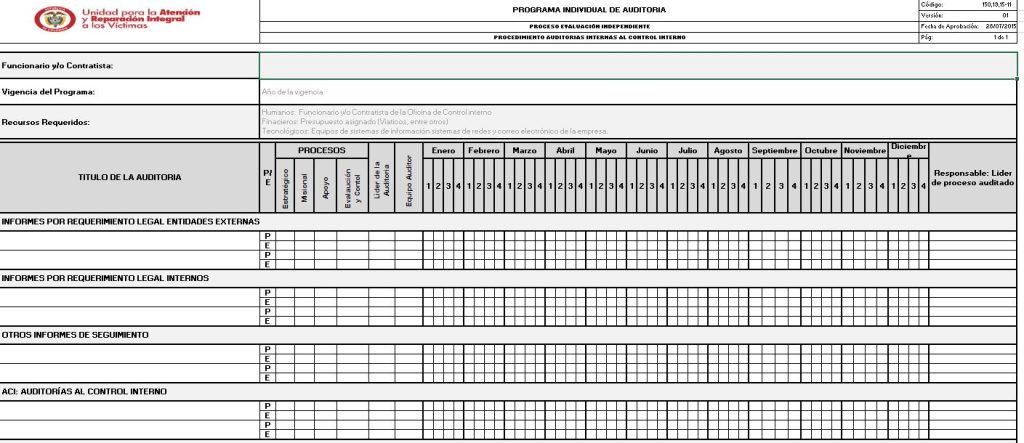 Formato Programa Individual de Auditoria v1