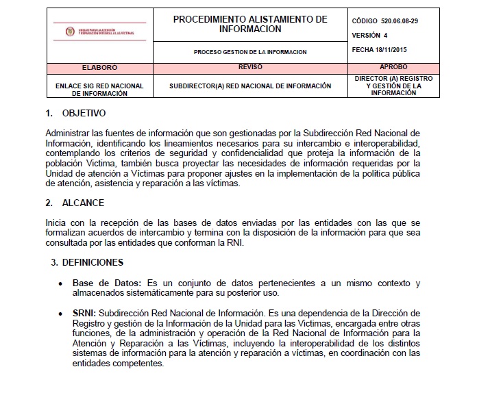 Procedimiento Alistamiento