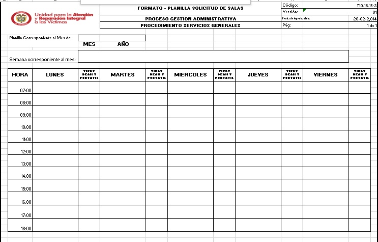 Solicitud de Salas