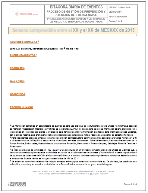 Bitacora Diaria de Eventos