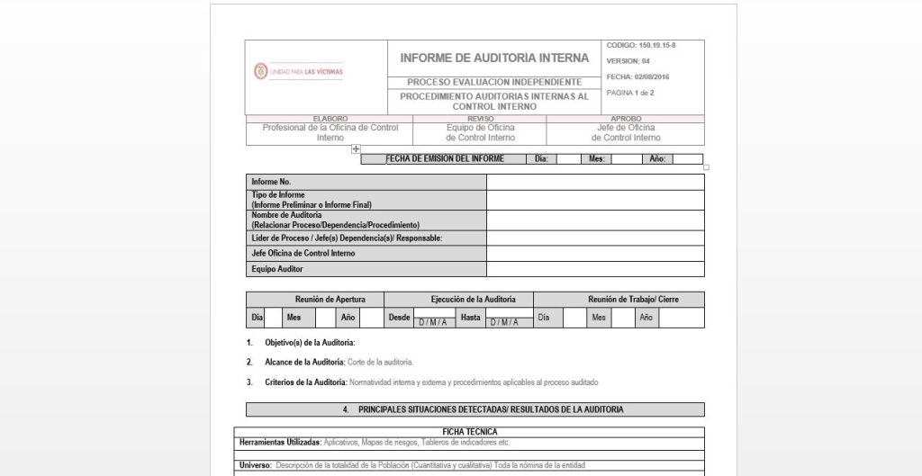 Formato Informe de Auditoria Interna v4
