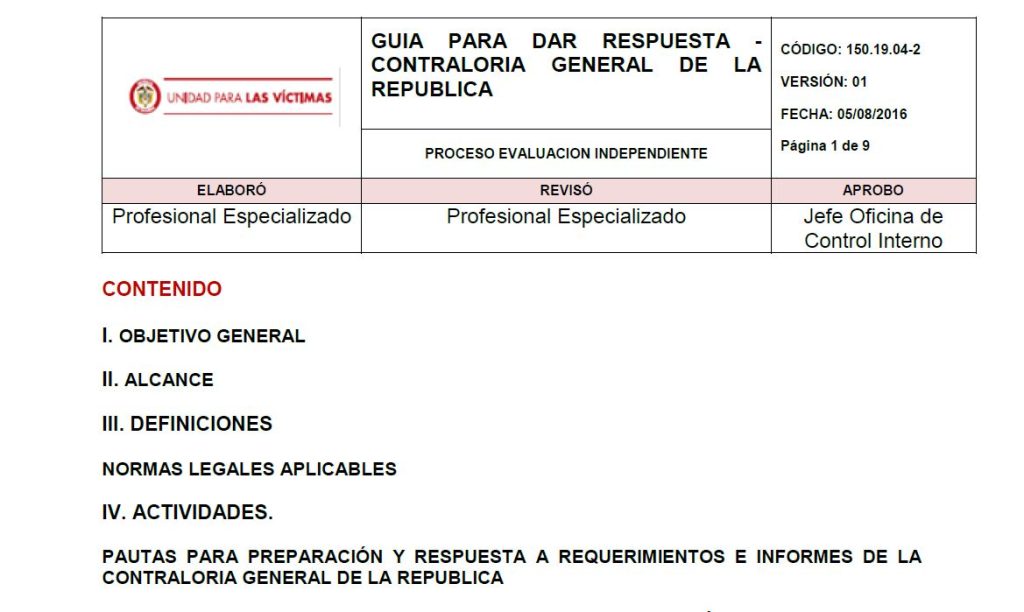 Guia para dar respuesta a la Contraloria General de la Republica v1