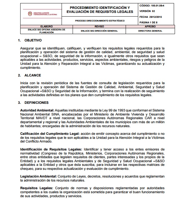 Requisitos legales