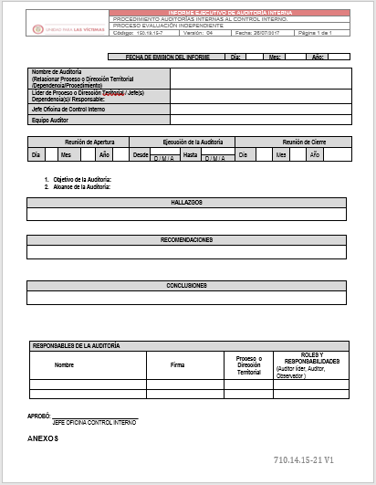 formato informe ejecutivo de auditoria interna v4