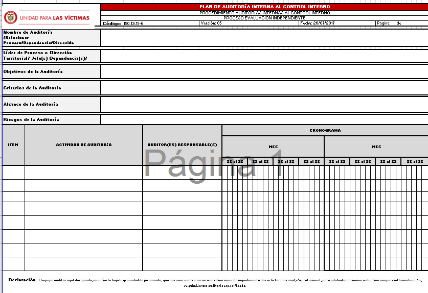formato plan de auditoria interna al control interno v5