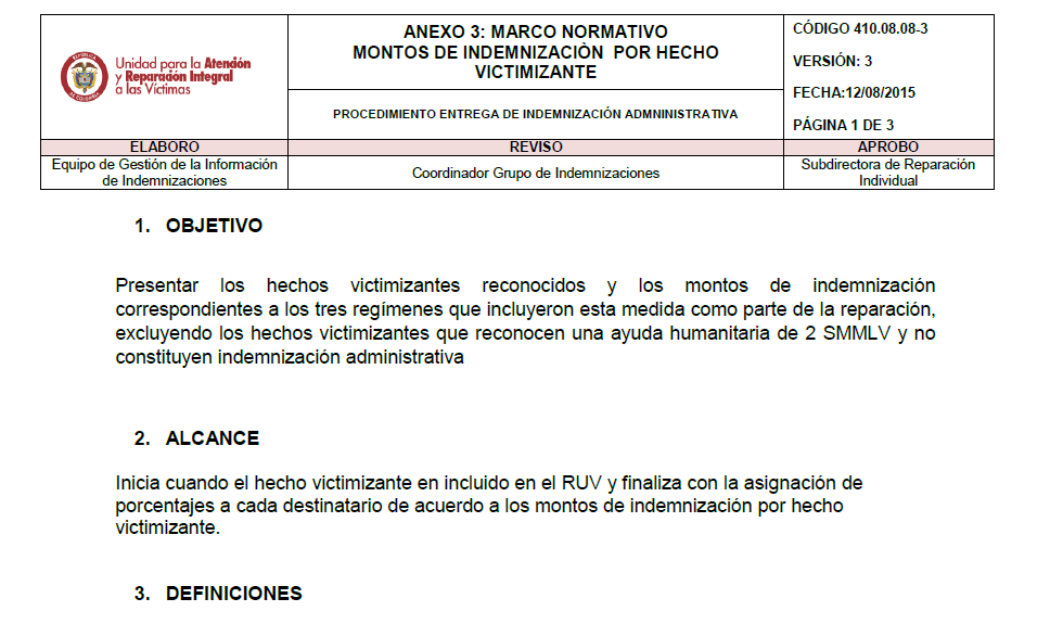 marco normativo montos