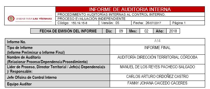 auditoria dt cordoba