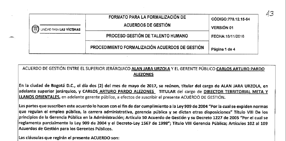 acuerdos de gestion evaluados 2017 carlos arturo pardo