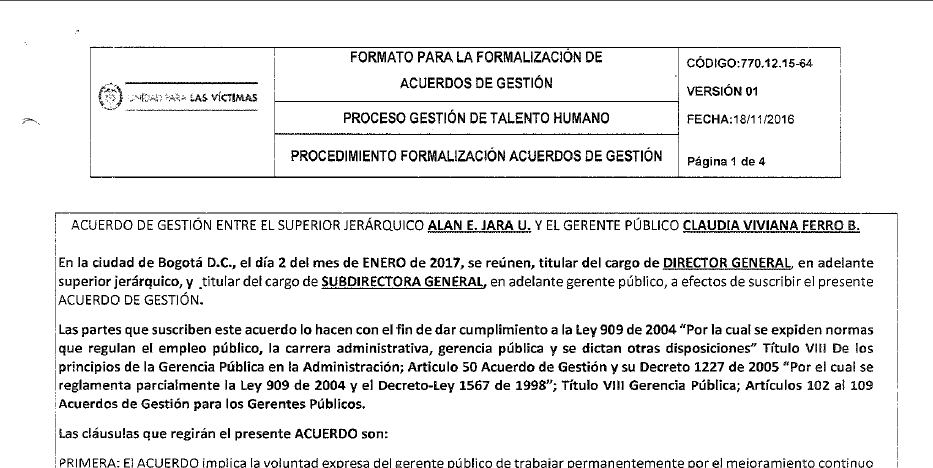 acuerdos de gestion evaluados 2017 claudia viviana ferro