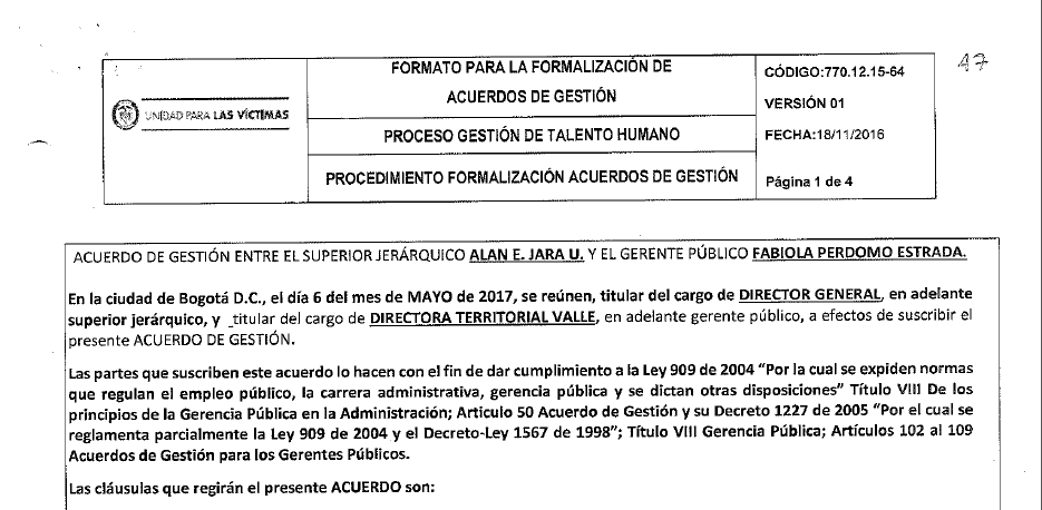 acuerdos de gestion evaluados 2017 fabiola perdomo estrada