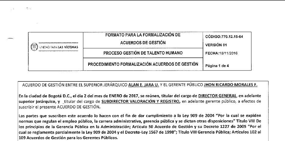 acuerdos de gestion evaluados 2017 john ricardo morales