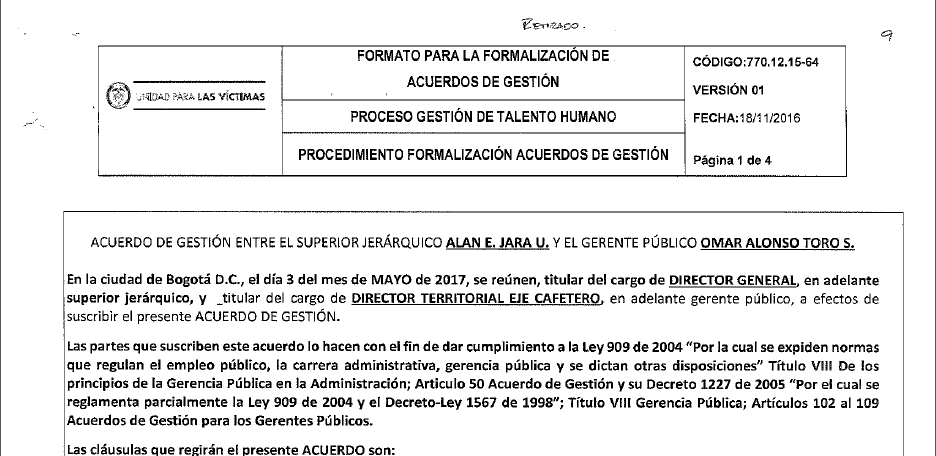 acuerdos de gestion evaluados 2017 omar toro