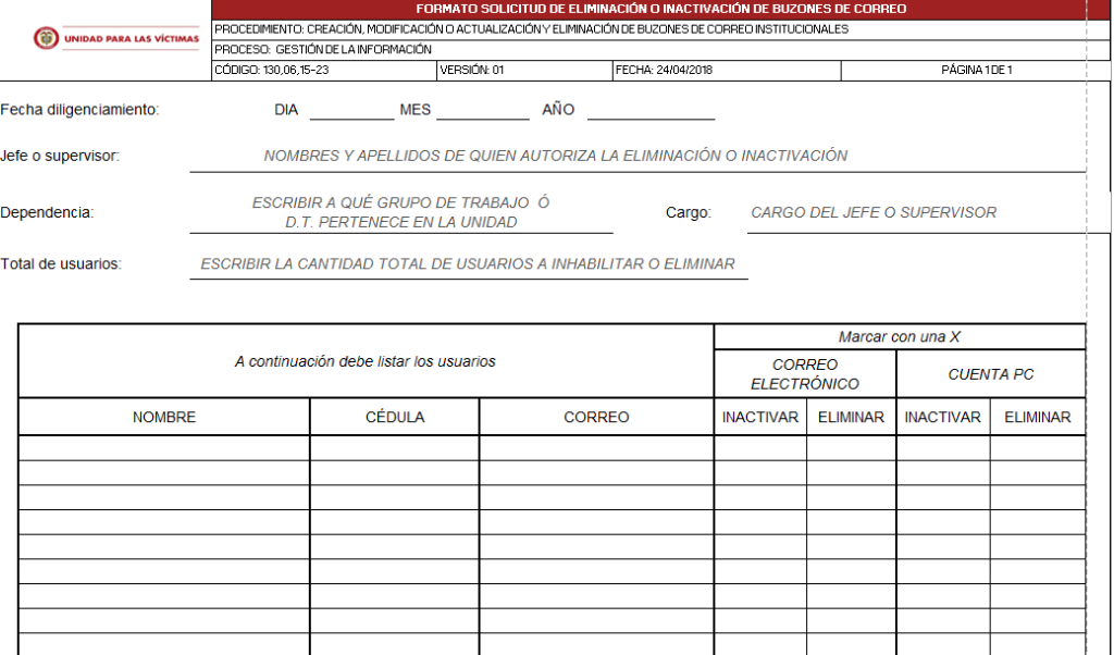 portada formato solicitud de eliminacion o inactivacion buzones v1