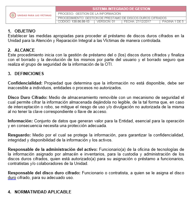portada procedimiento gestion de prestamo de discos duros cifrados v1