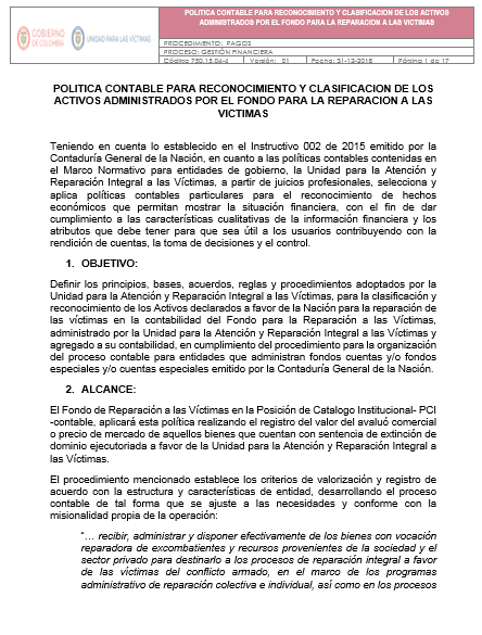 clasificacion de los activos frv