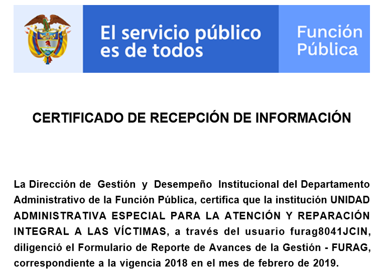 certificado reporte