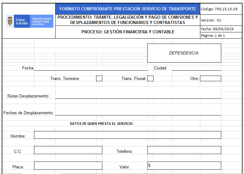 formato comprobante de prestacion de servicio v1