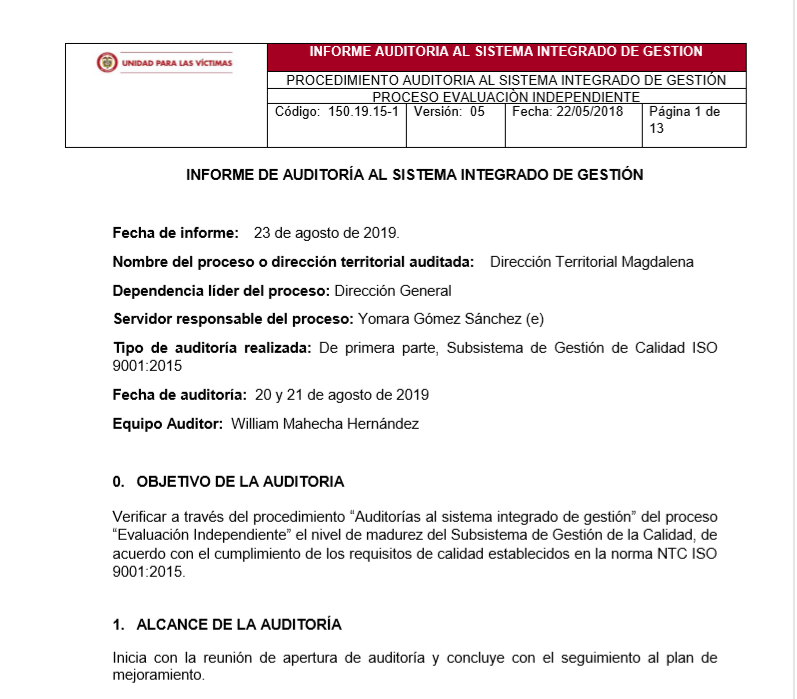 informe calidad dt magdalena