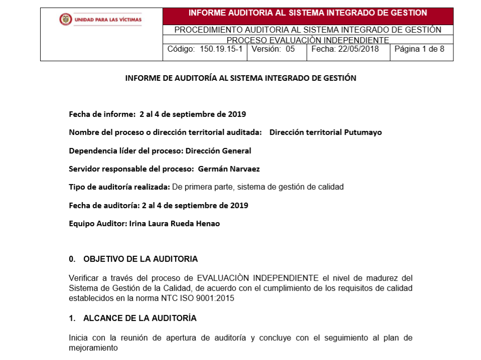 informe calidad dt putumayo