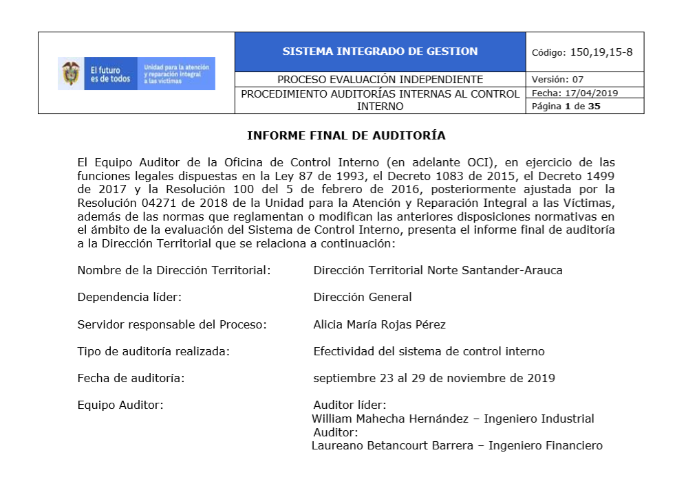 dt norte de santander informe final de auditoria