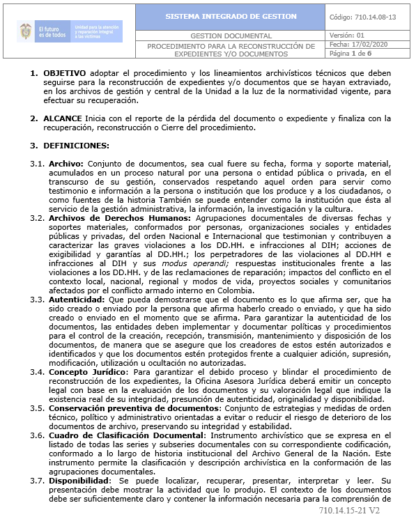 reconstruccion de expedientes