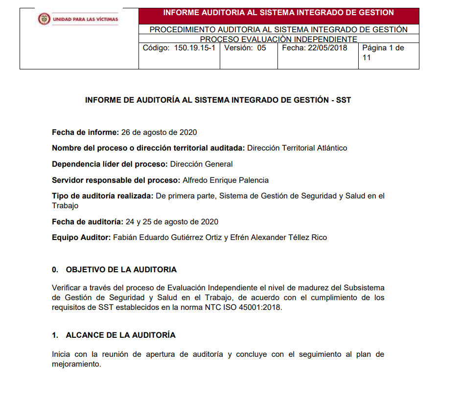 informe final auditoria interna sgsst dt atlantico
