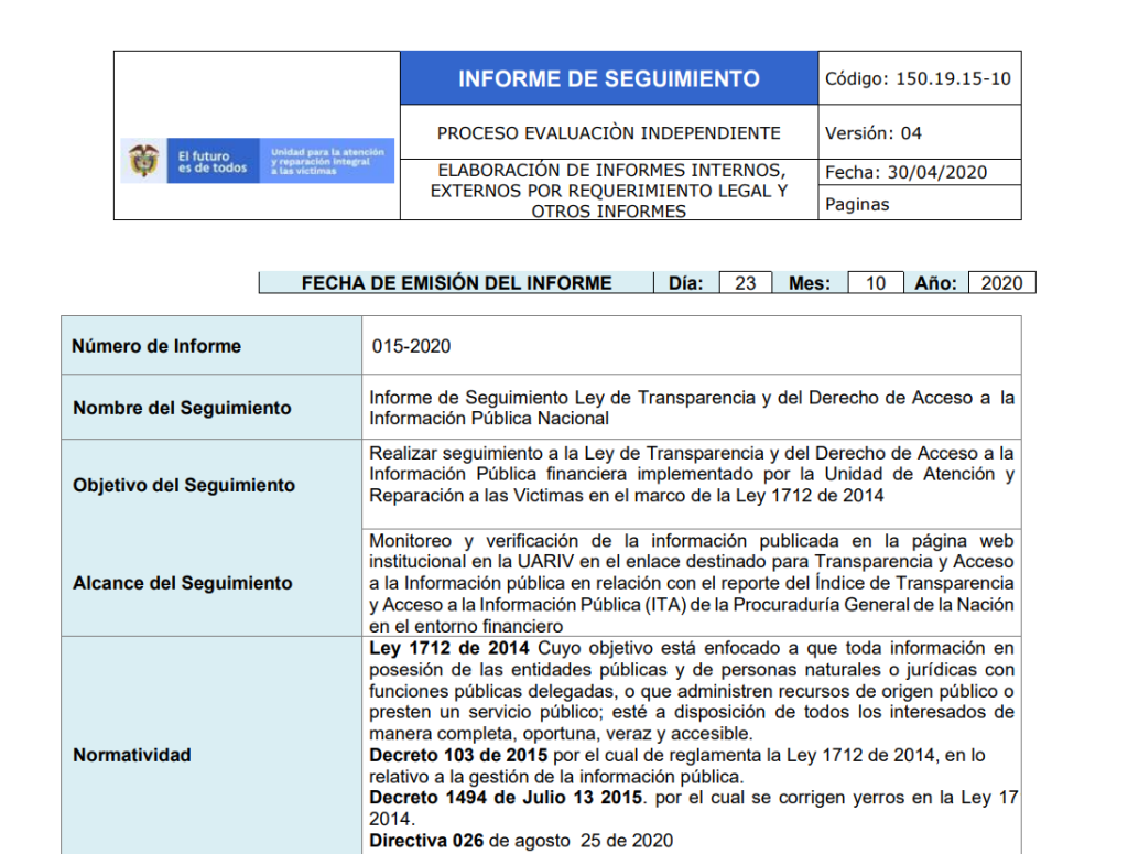 informe ley de transparencia financiero octubre 2020