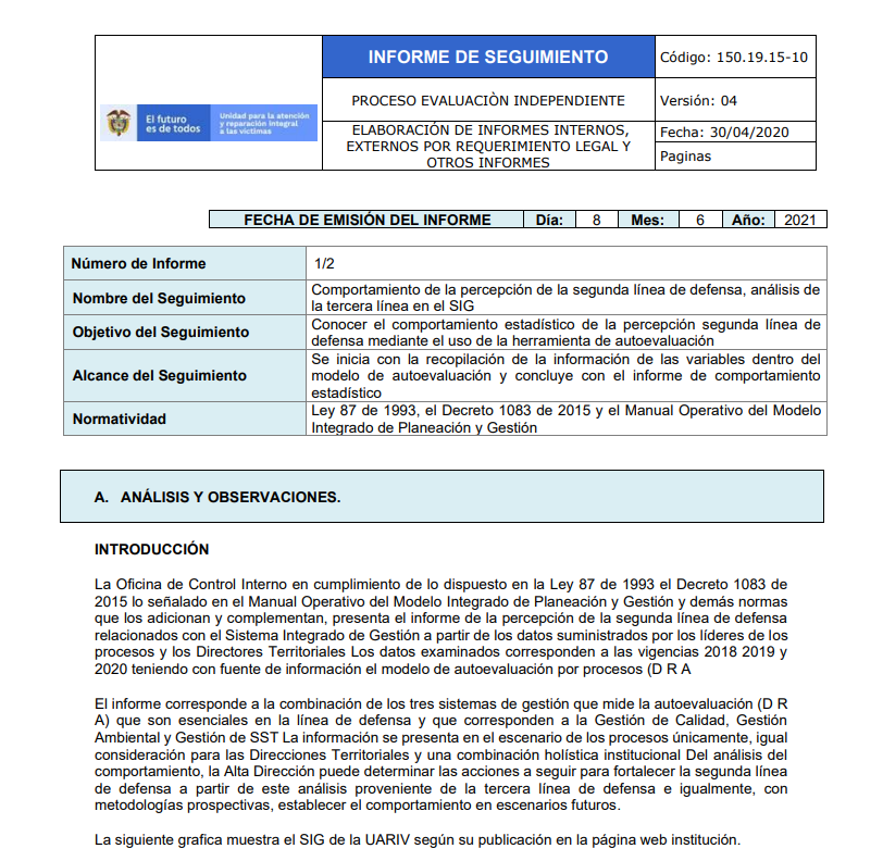 comportamiento segunda linea de defensa sig 2021