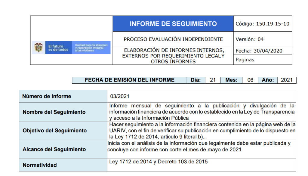 informe ley transparencia financiera corte mayo 2021