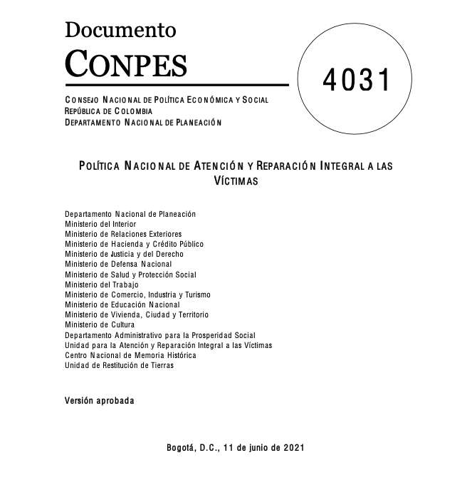 conpes de victimas 4031