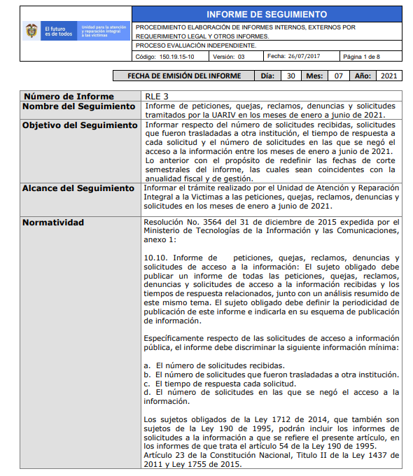 informe pqrs corte junio 2021