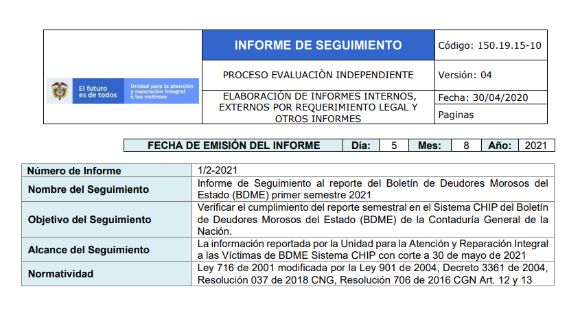 informe seguimiento boletin deudores morosos del estado primer semestre 2021