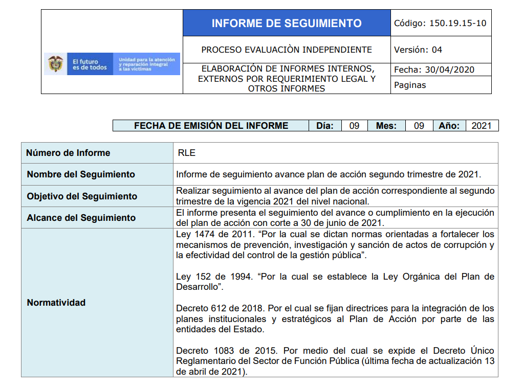 informe seguimiento avance plan accion 2do trimestre 2021 nn